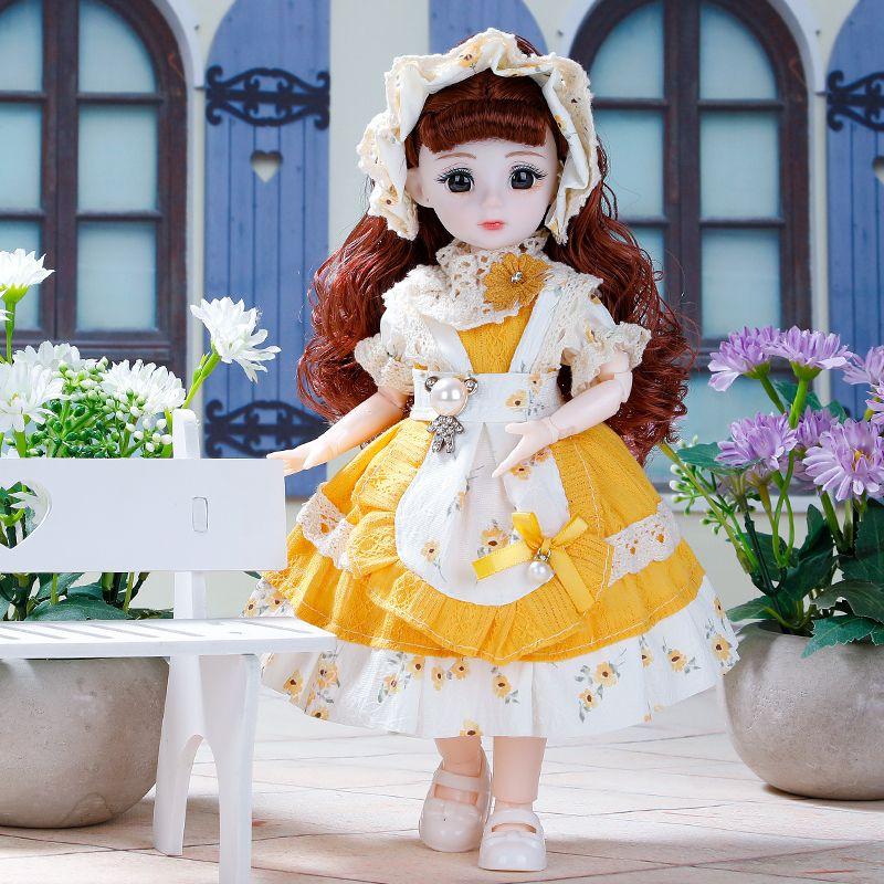 30cm Fat Doll 6 Points Bjd Princess Suit Clothes Lolita Skirt Dress Up Toy Girl Doll