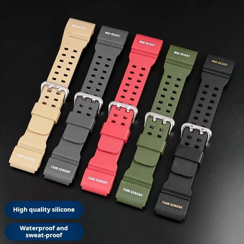 GWG1000 Watch band For Casio G-Shock Little/Small Mud King GG-1000 GWG-100 GSG-100 Waterproof Resin Silicone rubber watch strap