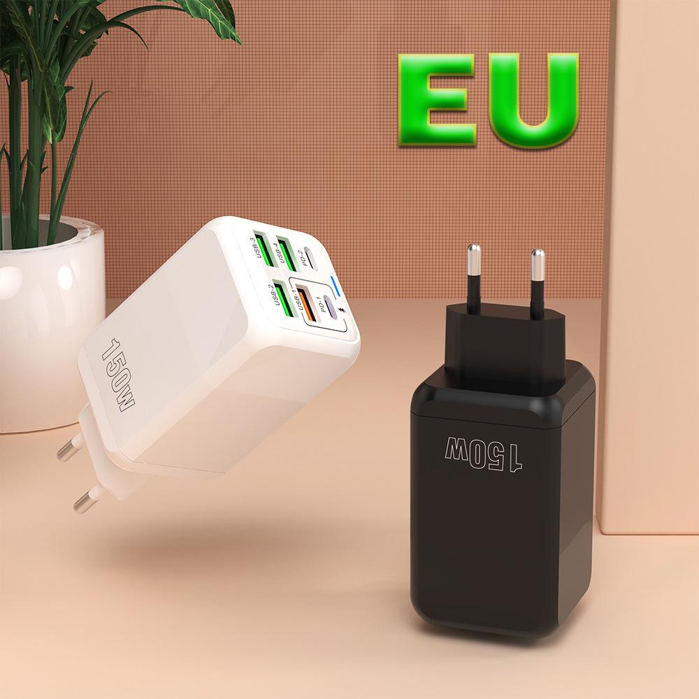 150W USB & Type-C Multi-Port PD Fast Charger with Smart Temperature Control