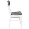 Dining Chairs with Cushions 2 pcs White Solid Rubberwood