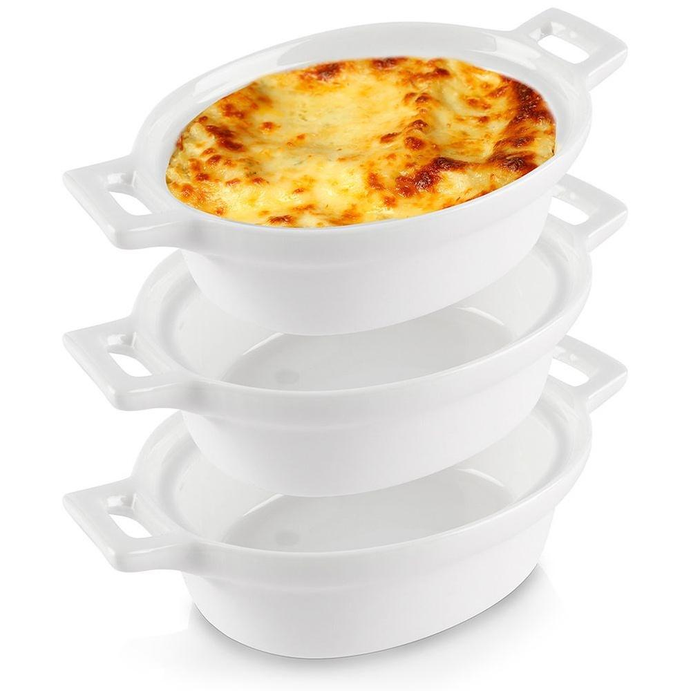 3X Heat-Resistant Baking Dish Bowl Small Bowl Ramekin Porcelain 120Ml