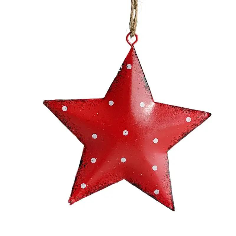 

Iron Metal Hand-painted Christmas Tree Hanging Ornament Mini Gift Hanging Atmosphere Decor Christmas L7Q1