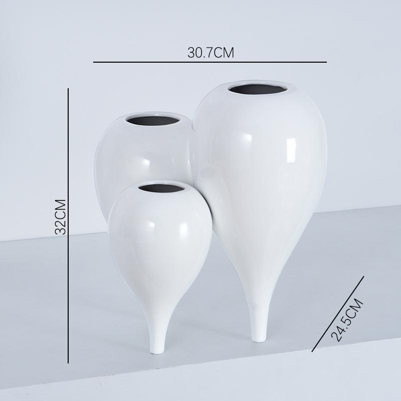 Ceramic Vase Three-piece Balloon Set Flower Vase Abstract Bubble Ceramic Handicraft Flower Arranger Home Decoration Accessoires