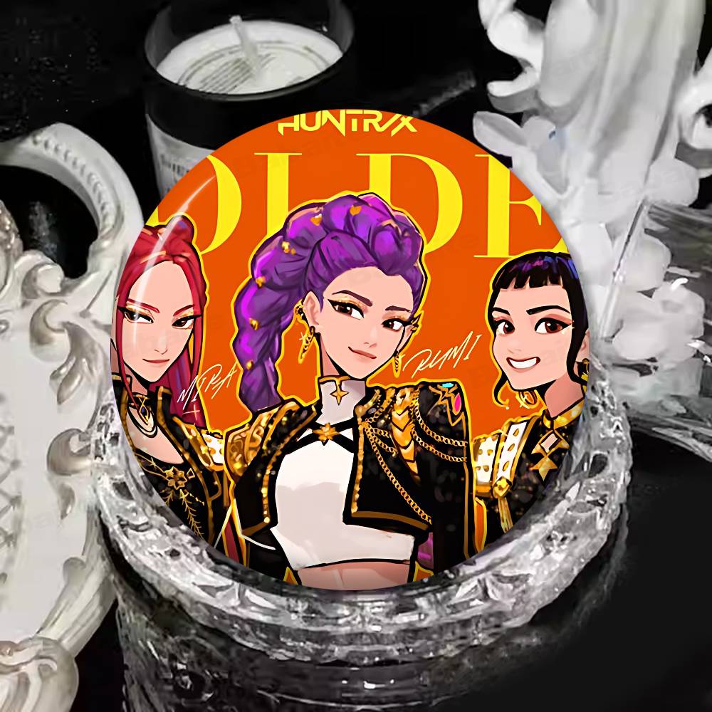 Kpop D-Demon H-Hunter New Brooches Soft Button Pin Funny Silly Gnarpy on A Skateboard Meme Badge Gamer Collection Gifts