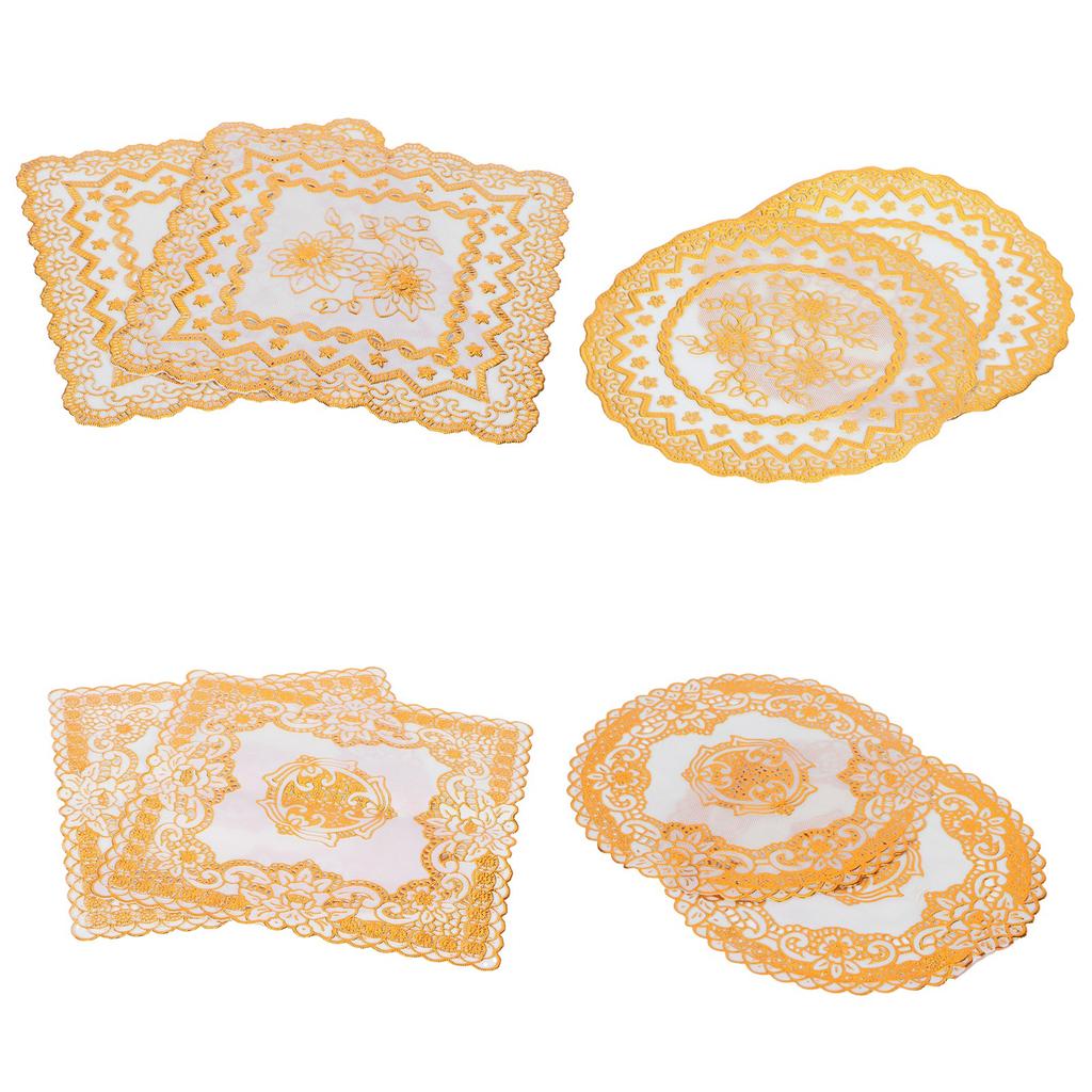 2 BUC 20x20cm Suporturi de Masă Aurii Suporturi de Masă Suport pentru Ceașă de Cafea Coaster pentru Articole de Nuntă