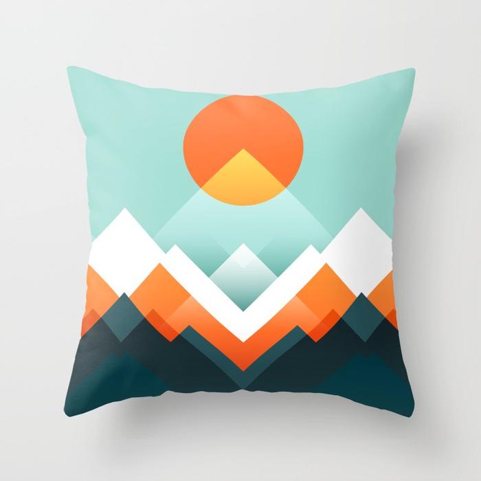 New Minimal Lines Abstract Pillowcase Sun Mountain Cushion Cover Home Sofa Chair Decor