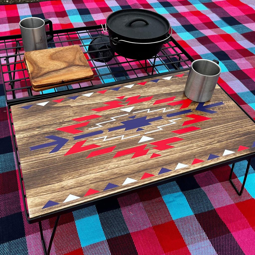 OUTDOORSHIN Field Rack Natural Wooden Top Board Original Top Board Ortega Pattern DIY Style Material Lightweight Camping Outdoor Low Table Leisure