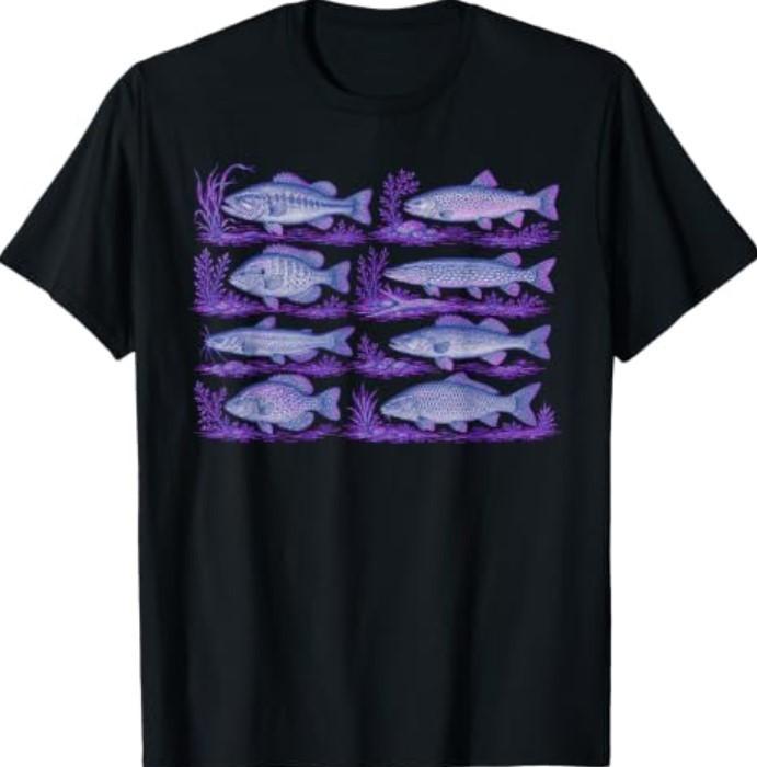 Freshwater Fish Species Vintage Field Guide T-Shirt