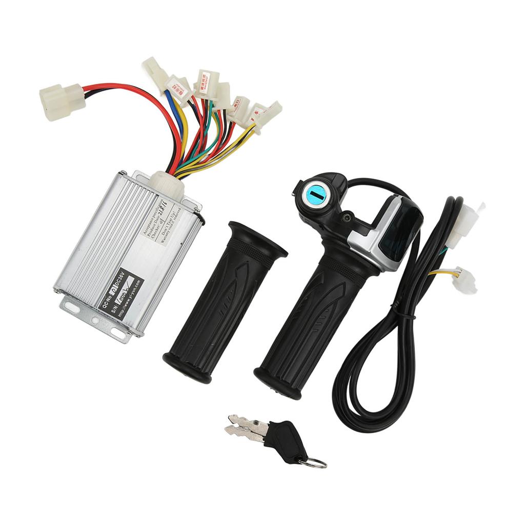 36V 1000W Motor Brushed Speed Controller with Locking Battery Display Throttle Twist Grip for Mini Bike