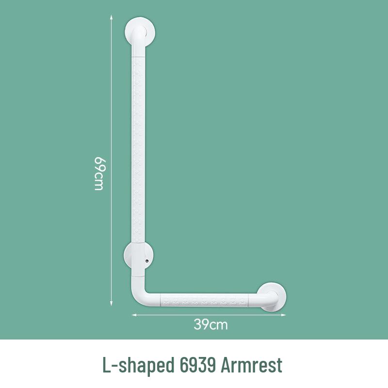 Anti-Slip L-Shaped Bathroom Handrail for Elderly and Disabled - Toilet Safety Handle