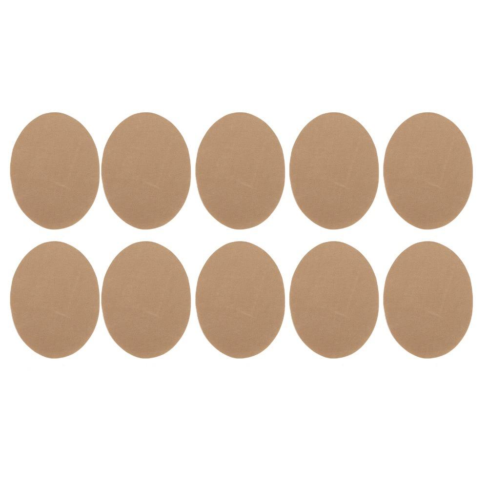 10pcs Oval Shape Elbow Repair Patches Iron-On Fabric Repair Patches DIY Crafts