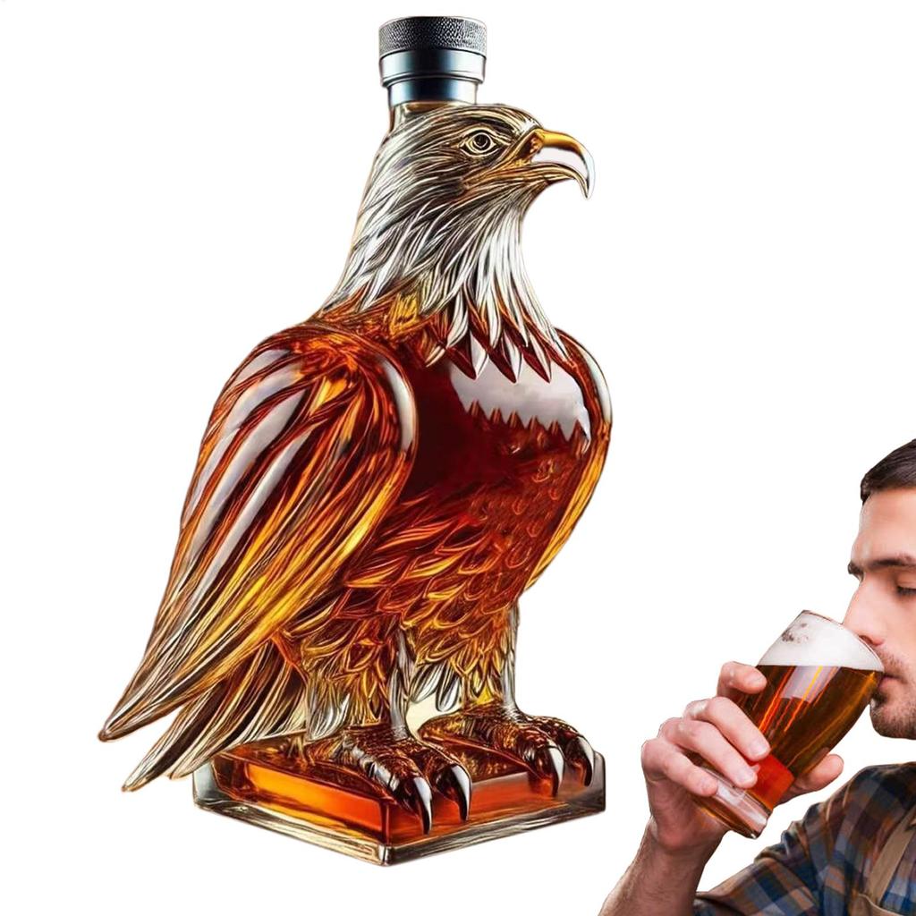 Eagle Whiskey Bottle, high borosilicate glass bubble bottle, animal - shaped new product, animal - shaped bottle Father's Day