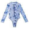 Women's Zipper Printed Swimsuit One,Piece Beach Swimsuit Bikini