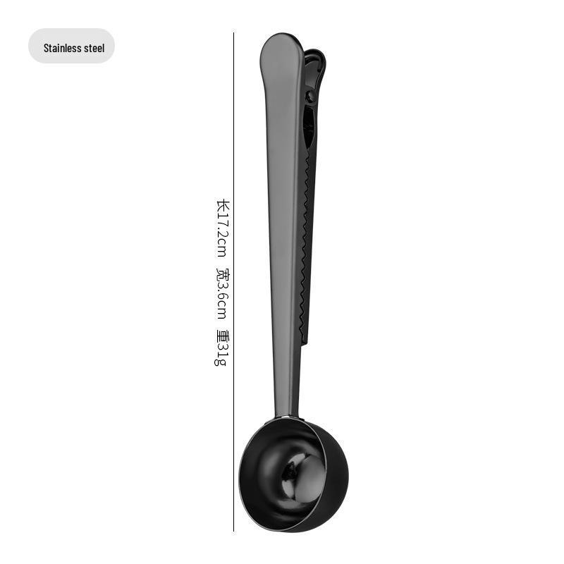 Stainless Steel Multi-Functional Clip Spoon for Snacks, Tea Bags, Milk Powder, and Coffee