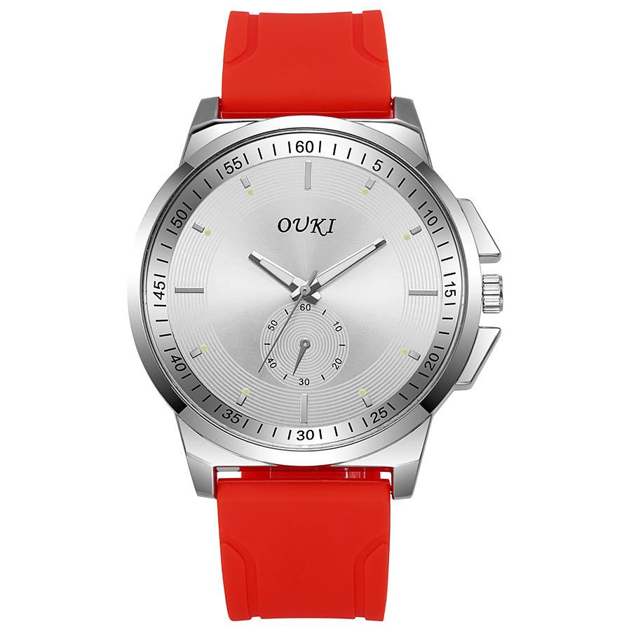 Ouki Heren Quartz Horloge Met Mineraal Glas Wijzerplaat Voor Modieuze Casual Kleding