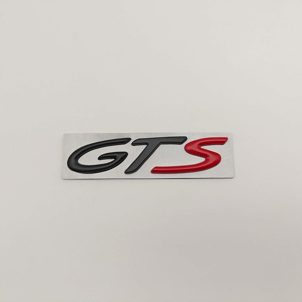 1pc 3D Metal GTS Emblem Decal Side Fender Rear Trunk Badge Sicker for Panamera Taycan Mayenne 911 718