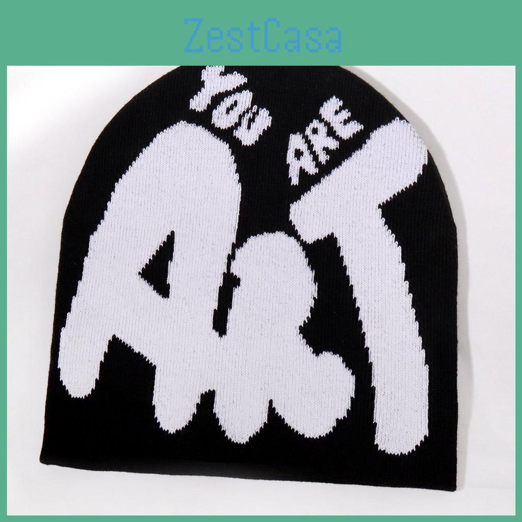 Минималистичная вязаная шапка с алфавитным дизайном для мужчин и женщин, зимний аксессуар, мода