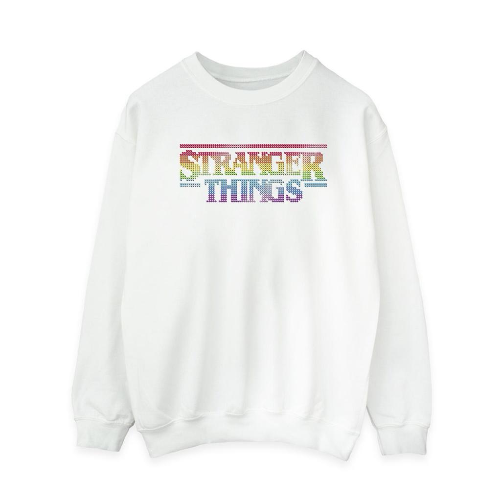 Netflix Womens/Ladies Stranger Things Rainbow Dot Logo Sweatshirt