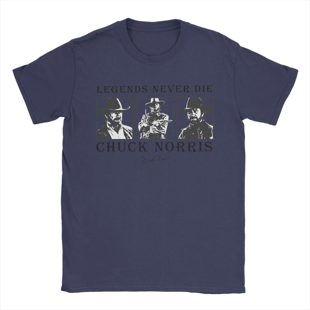 T-shirt Homme RIP CHUCK NORRIS Les Légendes Ne Meurent Jamais T-shirts Harajuku T-shirt d'Été Streetwear Vêtements en Coton Grande Taille