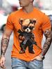 Fashion Unisexs Tactical Gun Bear Print T Shirt Cool Sunglasses Soldier Teddy Graphic Casual Streetwear Short Sleeve Tops