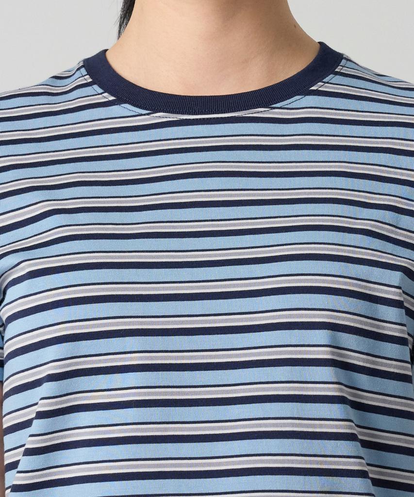 CHAMPION Women'S C-Logo Striped T-Shirt Blue