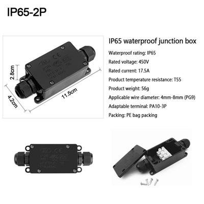 IP68 Electrical Junction Box ABS Plastic 2 Way 3 Way Cable Connector Electrical Cable Waterproof Connector Electrical Outdoor