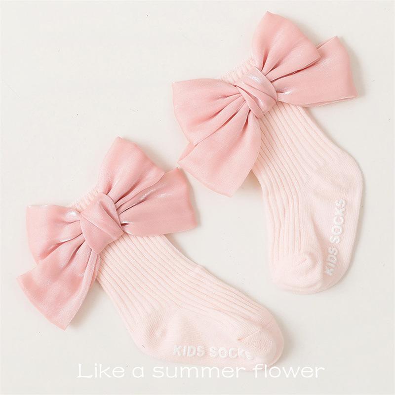 Fashionable And Versatile Girls  Socks With Bow Tie And Long Tube Socks S