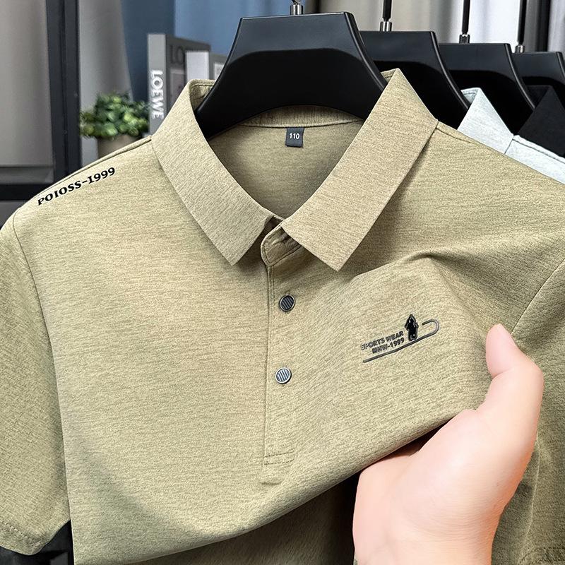 Men s Casual Summer Breathable Short-Sleeve Polo Shirt M