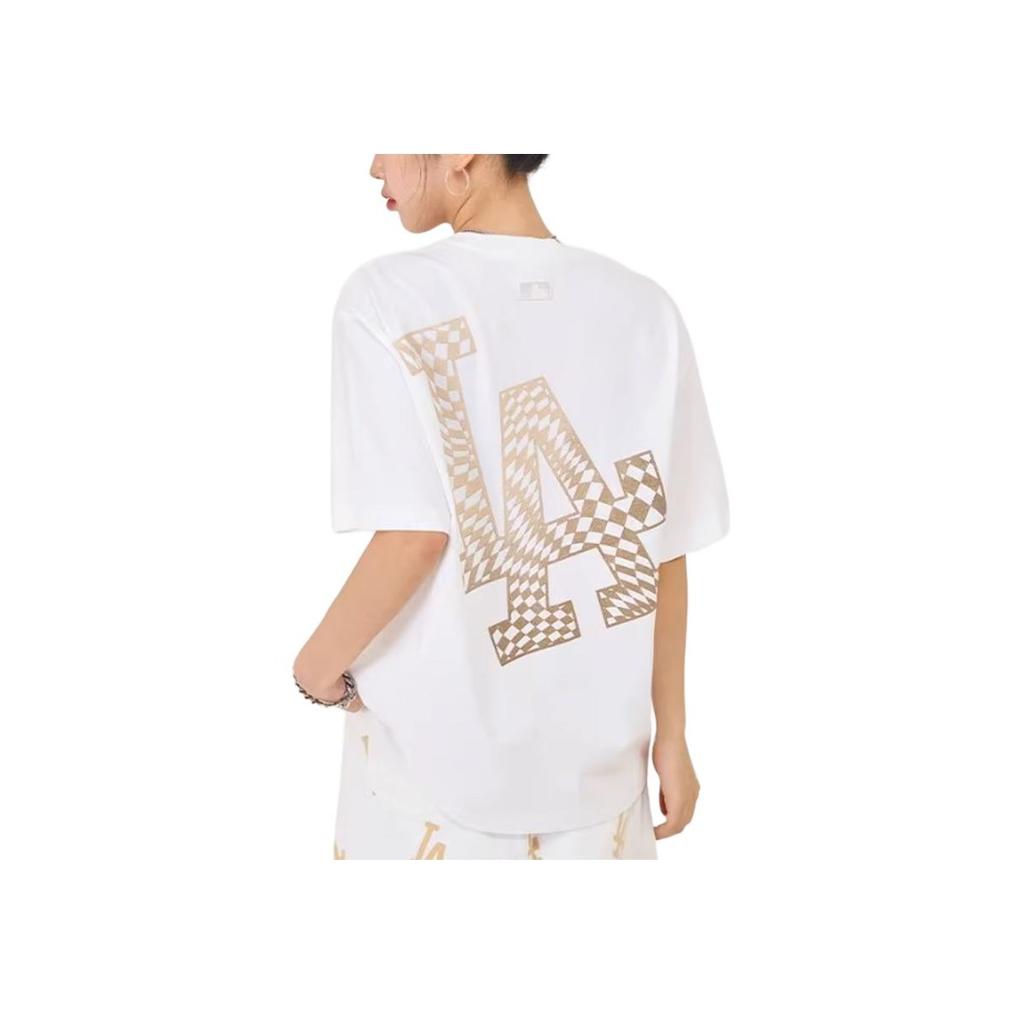 New MLB Los Angeles Dodgers T Shirt Unisex Ecru 3ATSO0143-07WHS