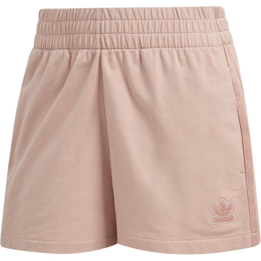 Adidas Originals Sport Stripe Elastic Waist Casual Shorts Women Shorts Gray Pink GM6706