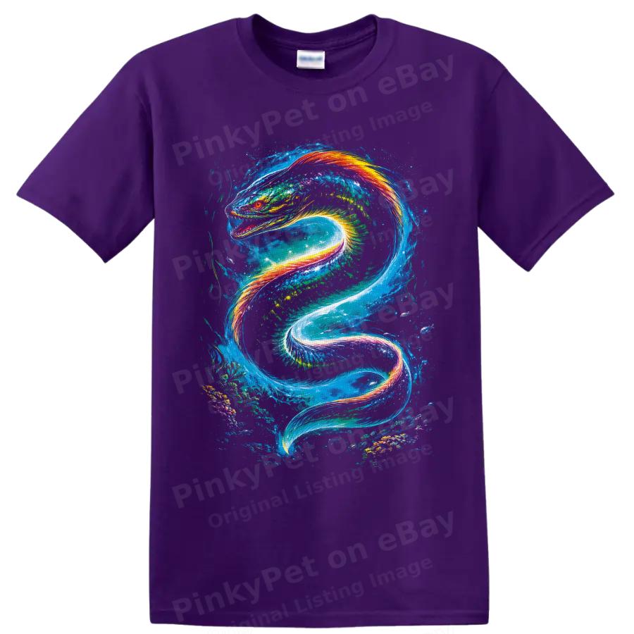 Tropical Fish T Shirt w/ Colorful Ocean Wave Fantasy Art Graphic Tee for Gift