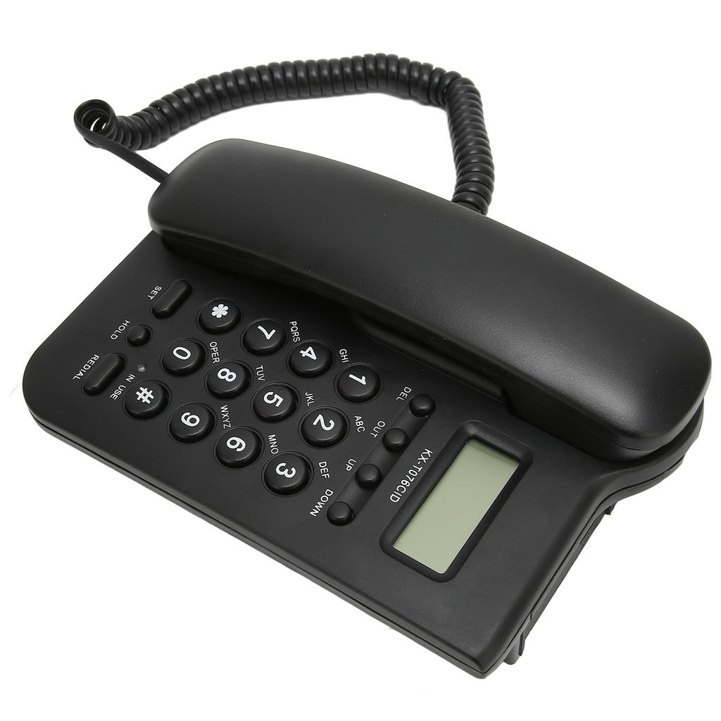 Tischtelefon Anrufer-ID Wandhalterung Minimalistisch Kabelgebundenes Haustelefon für Zuhause Hotel Telefonleitung