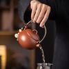 Original Purple Clay Anti-Scald Kung Fu Teapot with Handle - Chinese Style Ceramic Teapot in Gift Box