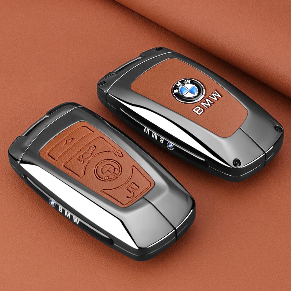 Styling Zinc Alloy Car Key Cover Case Holder For BMW 1 3 7 Series X1 X3 X5 X6 X7 F20 F15 F16 F48 G20 G30 G01 G02 G05 G11 G32