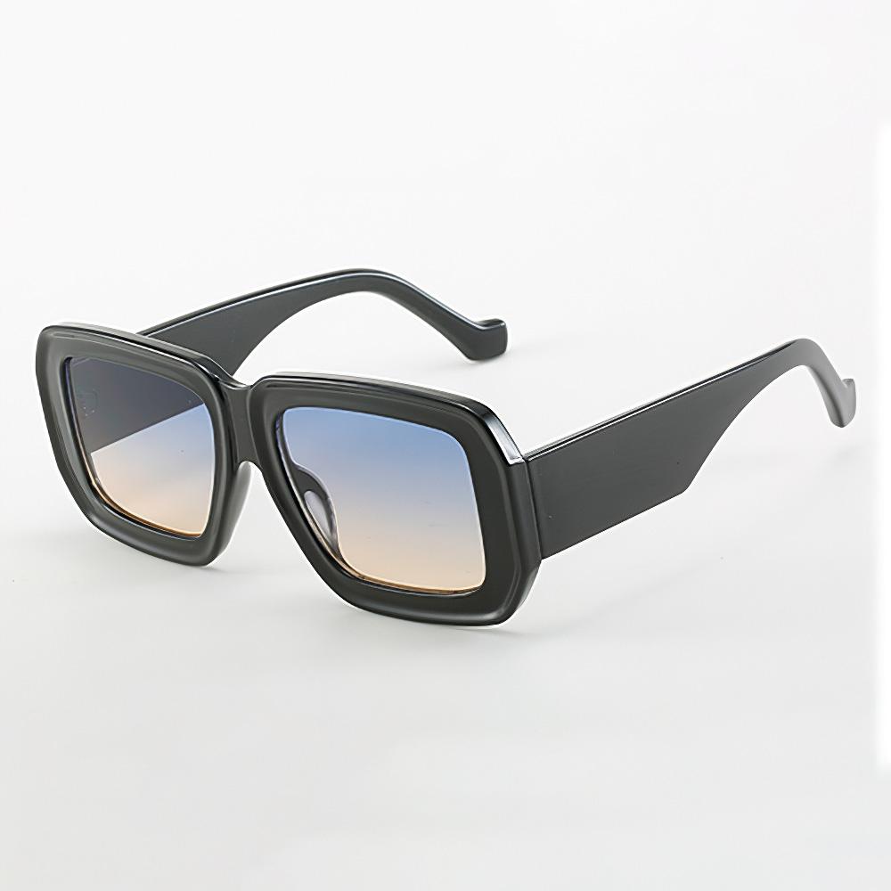 

New In Fashion Sun Glasses for Women Simple Modern Black Square Glasses with Dark Lenses Long Legs Design Glasses Women