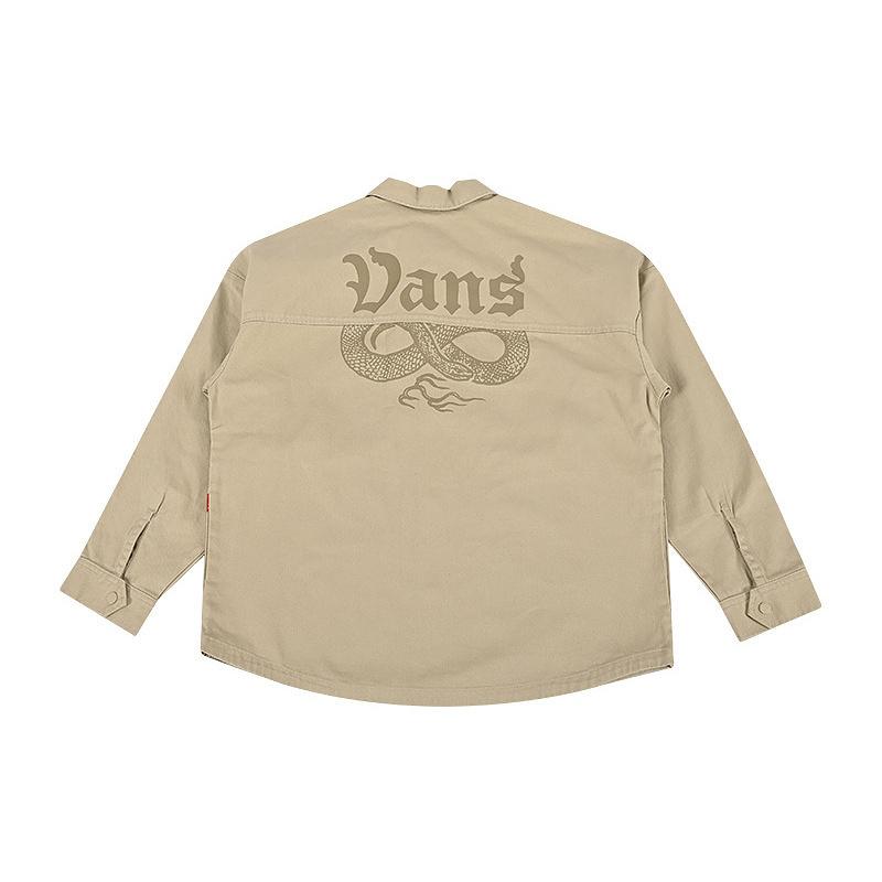 Vans Comfortable Solid Color Single-Breasted Shirt Jacket Men Jackets Brown VN000P37F5B