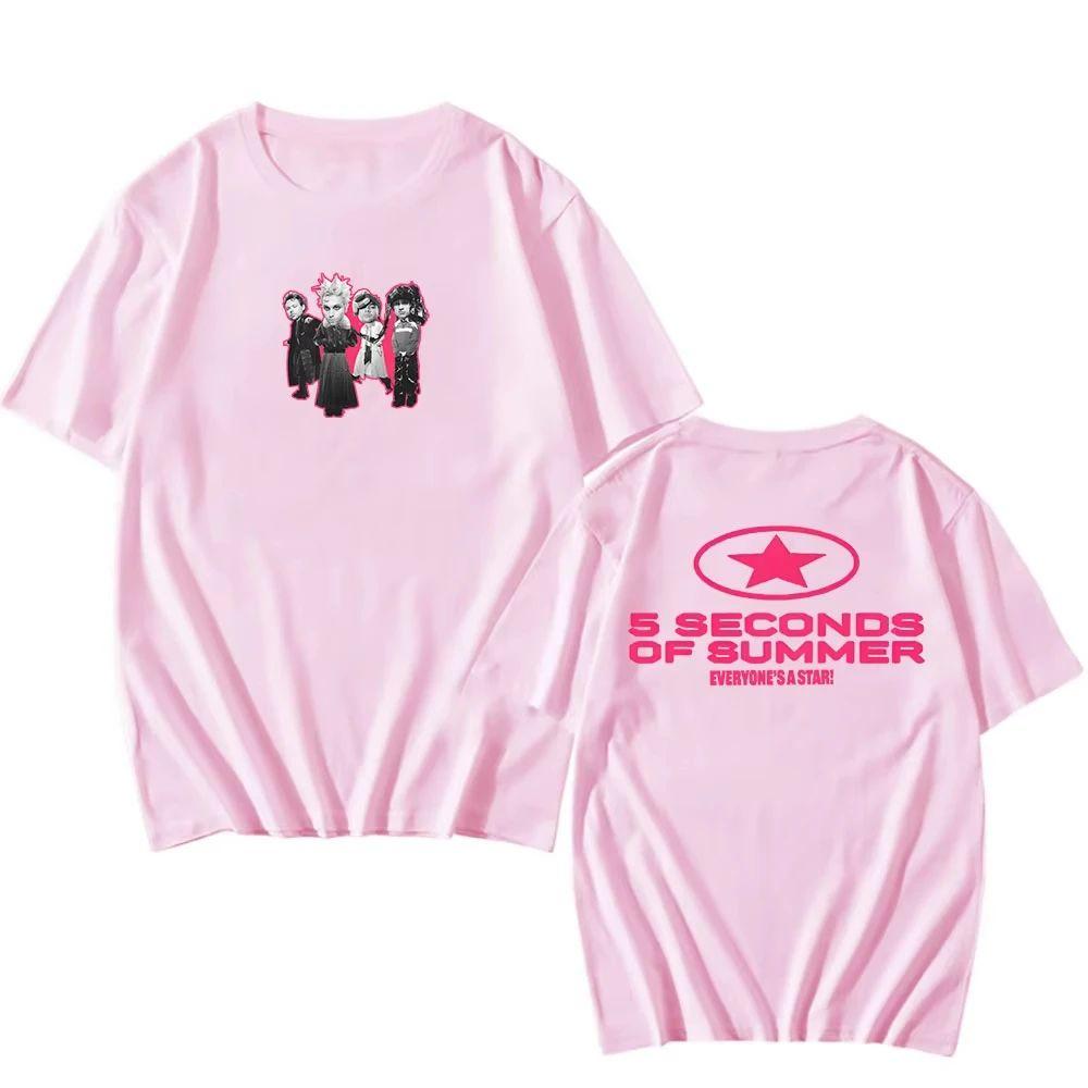 Everyones A Star Album Tshirt 5 SECONDS OF SUMMER Band Tees Y2k Hip Pop Short Sleeve Oneck Casual Tshirts Graphic Print Top