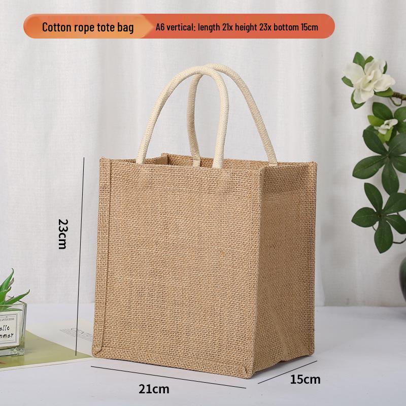 Available Jute Tote Bag - Customizable Logo, Blank for DIY or Hand-painting