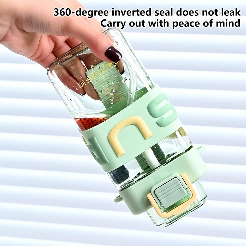 A Portable Cup for Students To Carry To School,Featuring A Square Design with A Sturdy Strap and Handle,Heat Resistant,For Students During Summer