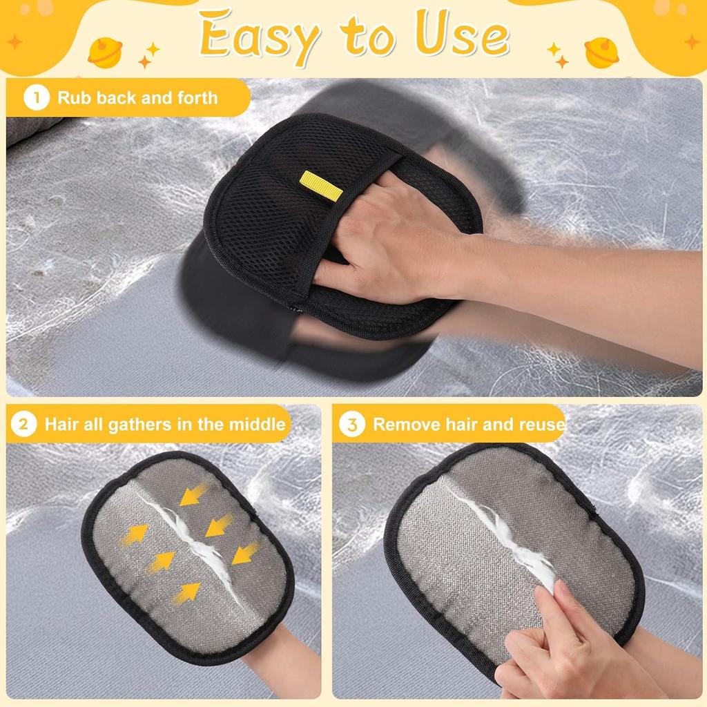 Pet Hair and Yarn Gloves for Cleaning Cat Hair Double Brush Design Can Be Reused To Improve Your Home Comfort and Cleanliness