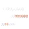 24pcs Short Square Press On Nail White Flower Designs Gold Foil False Nail Stick On False Nail For Women And Girls