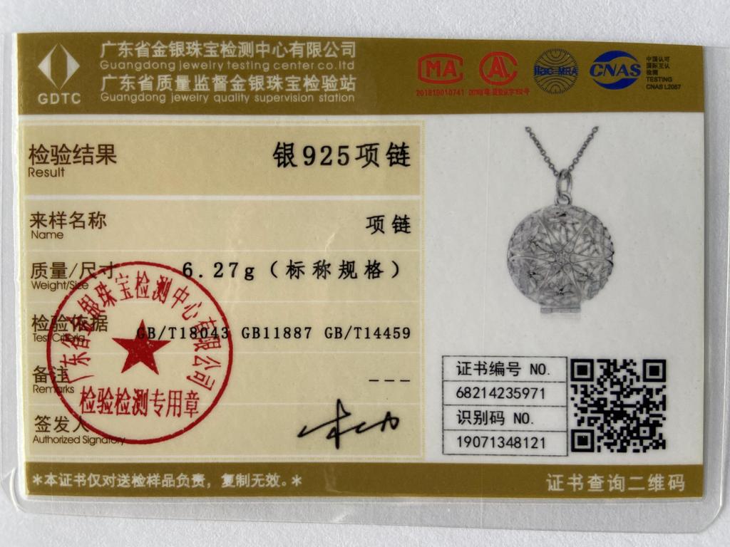 URMYLADY 925 mincovní stříbro kulatý rám obrazu s přívěskem náhrdelník řetízek pro ženy svatební zásnubní kouzlo šperky