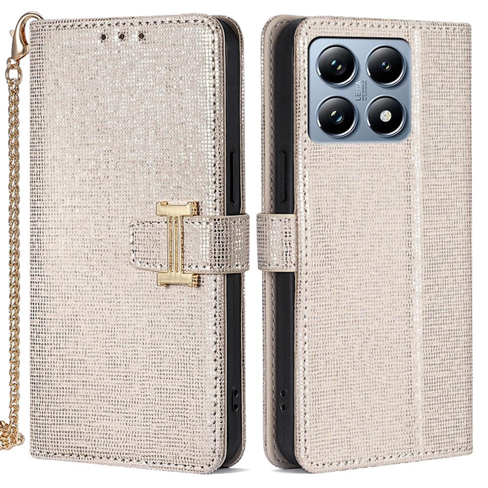For Xiaomi 14T Pro Case Wallet Sequins Leather Crossbody Phone Cover
