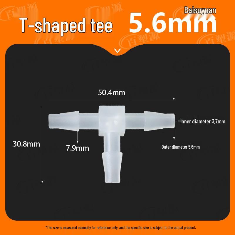 High-Temp Resistant Plastic Hose T-Connector, Quick Connect Fish Tank Accessory, PP Material