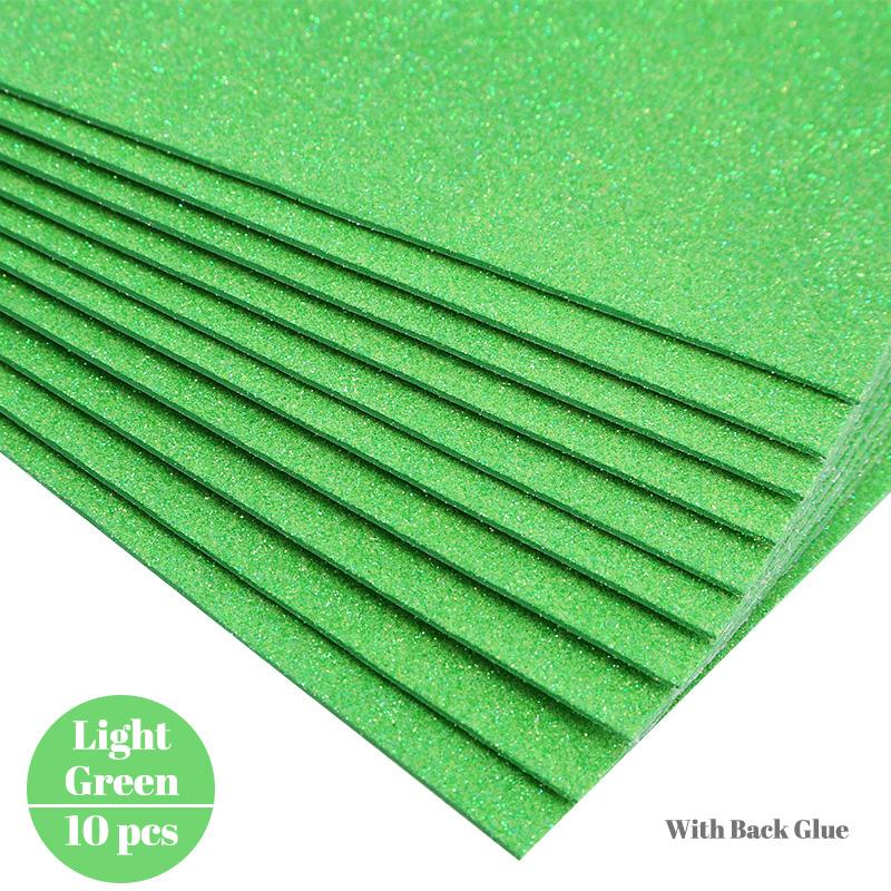 10pc Flash Thick Sponge Paper With Adhesive Rubber Glitter Powder EVA Foam Paper Diy Kid Creative Paper Craft Scrapbooking Decor