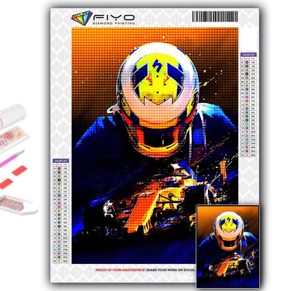 

Алмазная картина F1 Гонщик Алмазная мозаика Ремесло Алмазная вышивка Картина Full Round 20X30CM
