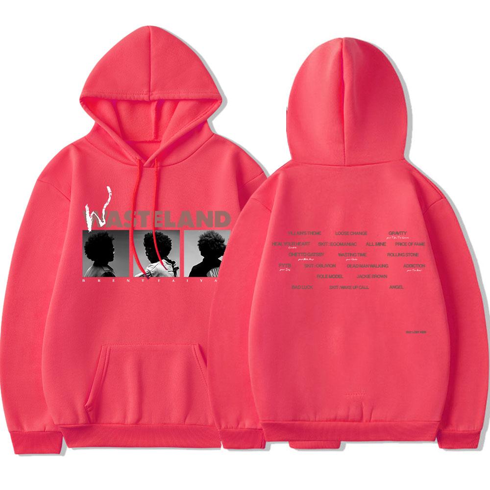 

Толстовка з капюшоном Brent Faiyaz 2022, музичний альбом, світшот із принтом Wasteland, великий хіп-хоп, вуличний одяг, унісекс, флісовий пуловер, що зберігає тепло 3XL