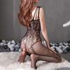 Ladies Lace Fishnet Stocking Sexy Hollow Catsuit Open Crotch Stockings Lingerie Bodysuit