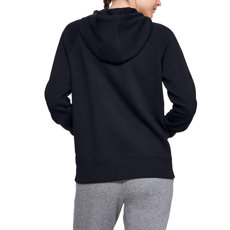 Under Armour Rival Sportstyle Large Logo Printed Fleece Hoodie Women hoodies Black 1348550-001