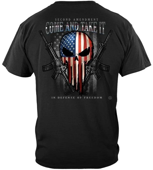 New 2ND AMENDMENT SKULL OF FREEDOM NRA Shirt 2XL